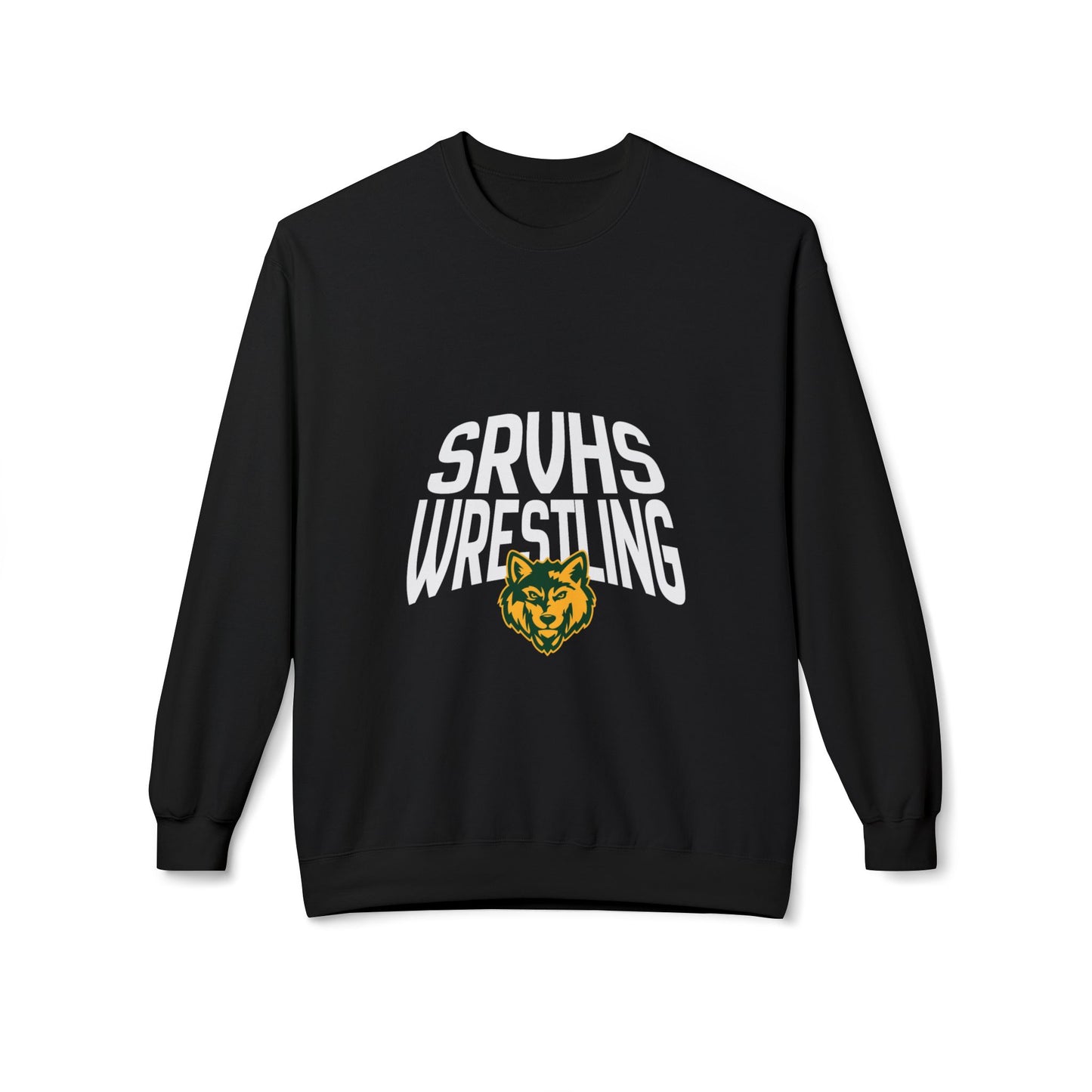 SRVHS Wrestling Crewneck Sweatshirt — School Mascot Pullover