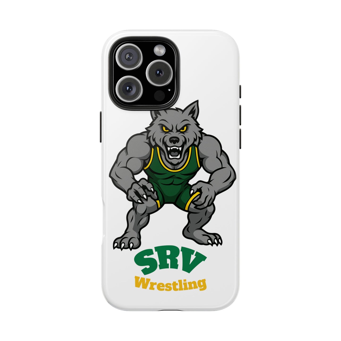 SRV Wrestling Wolf Tough Phone Case — Protective Sports Mascot Design