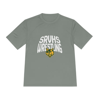 SRVHS Wrestling Tee — Moisture-Wicking Athletic Shirt with Wolf Logo