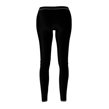 SRV Wrestling Women's Athletic Leggings — Black Logo & Side Text