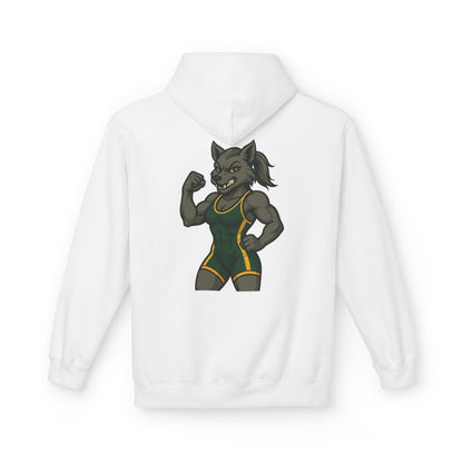 SRV Athletics Women's Wolf Wrestler Hoodie — Strength Mascot Pullover