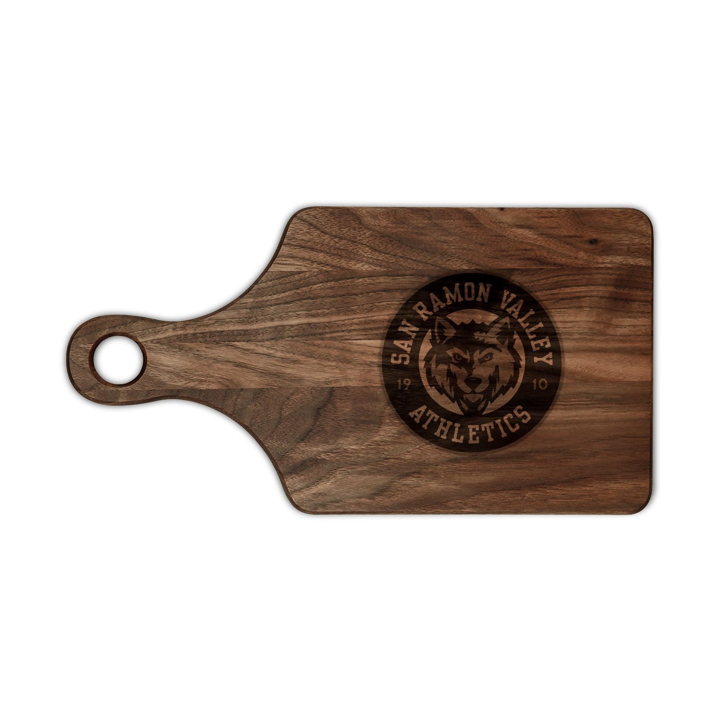 Engraved Wooden Cutting Board — San Ramon Valley Athletics Wolf Logo