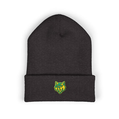 Embroidered SRV Wolf Head Cuffed Beanie