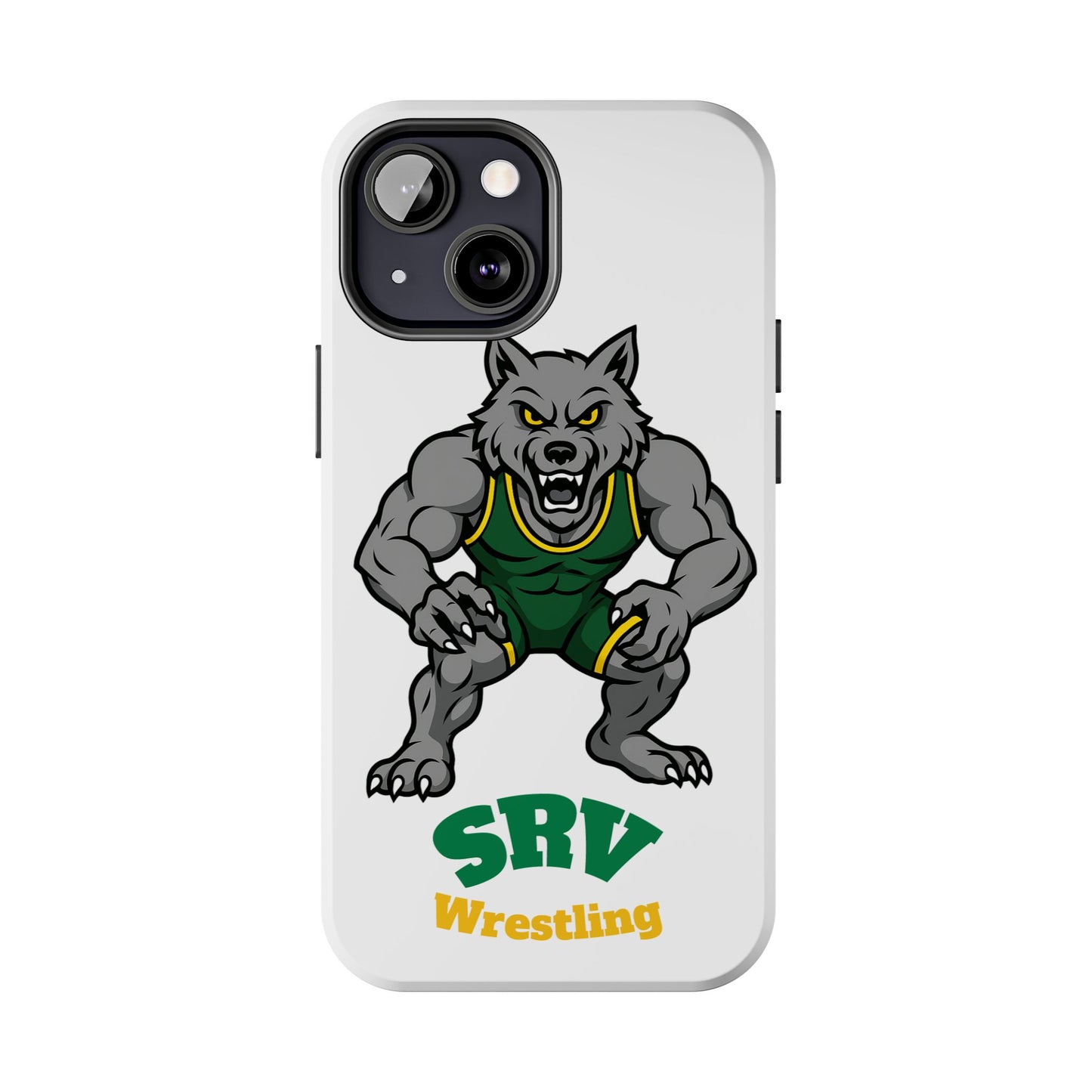 SRV Wrestling Wolf Tough Phone Case — Protective Sports Mascot Design
