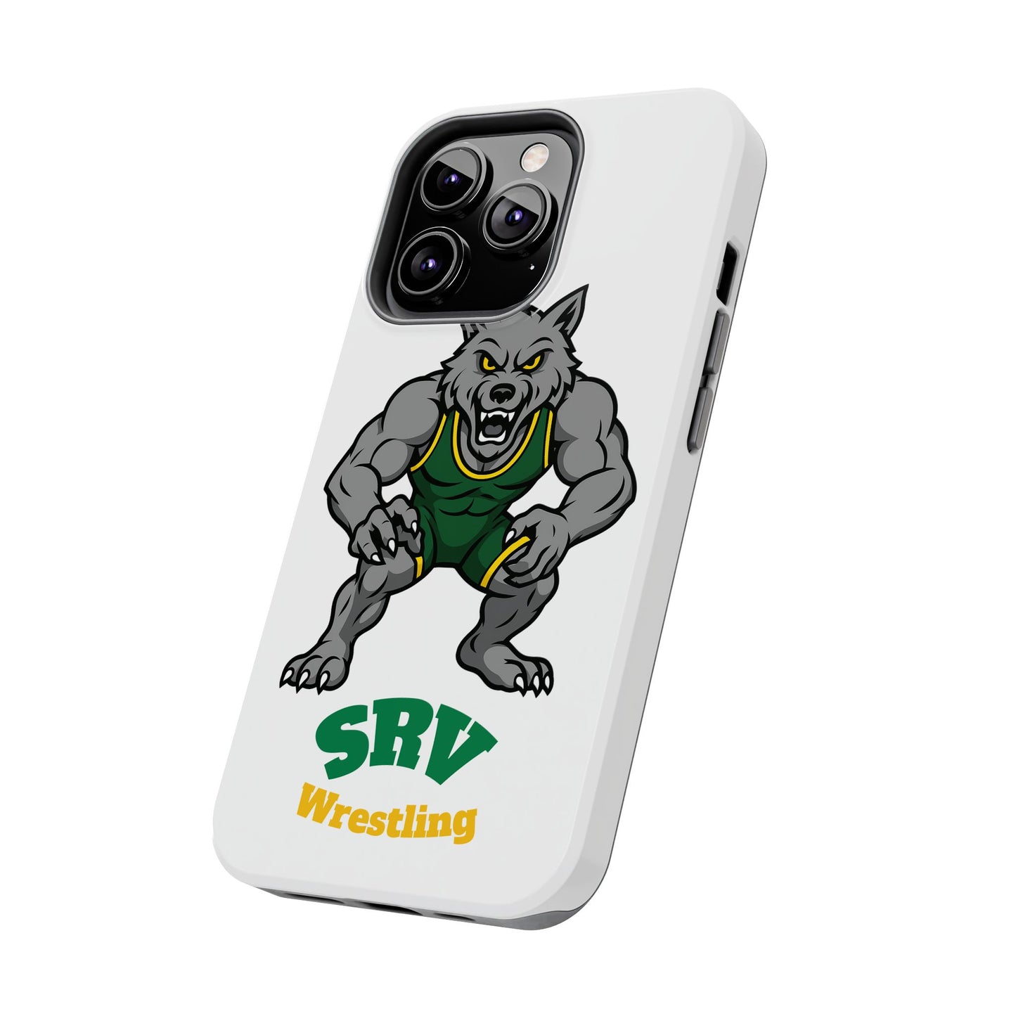 SRV Wrestling Wolf Tough Phone Case — Protective Sports Mascot Design