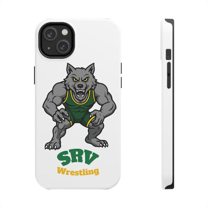 SRV Wrestling Wolf Tough Phone Case — Protective Sports Mascot Design