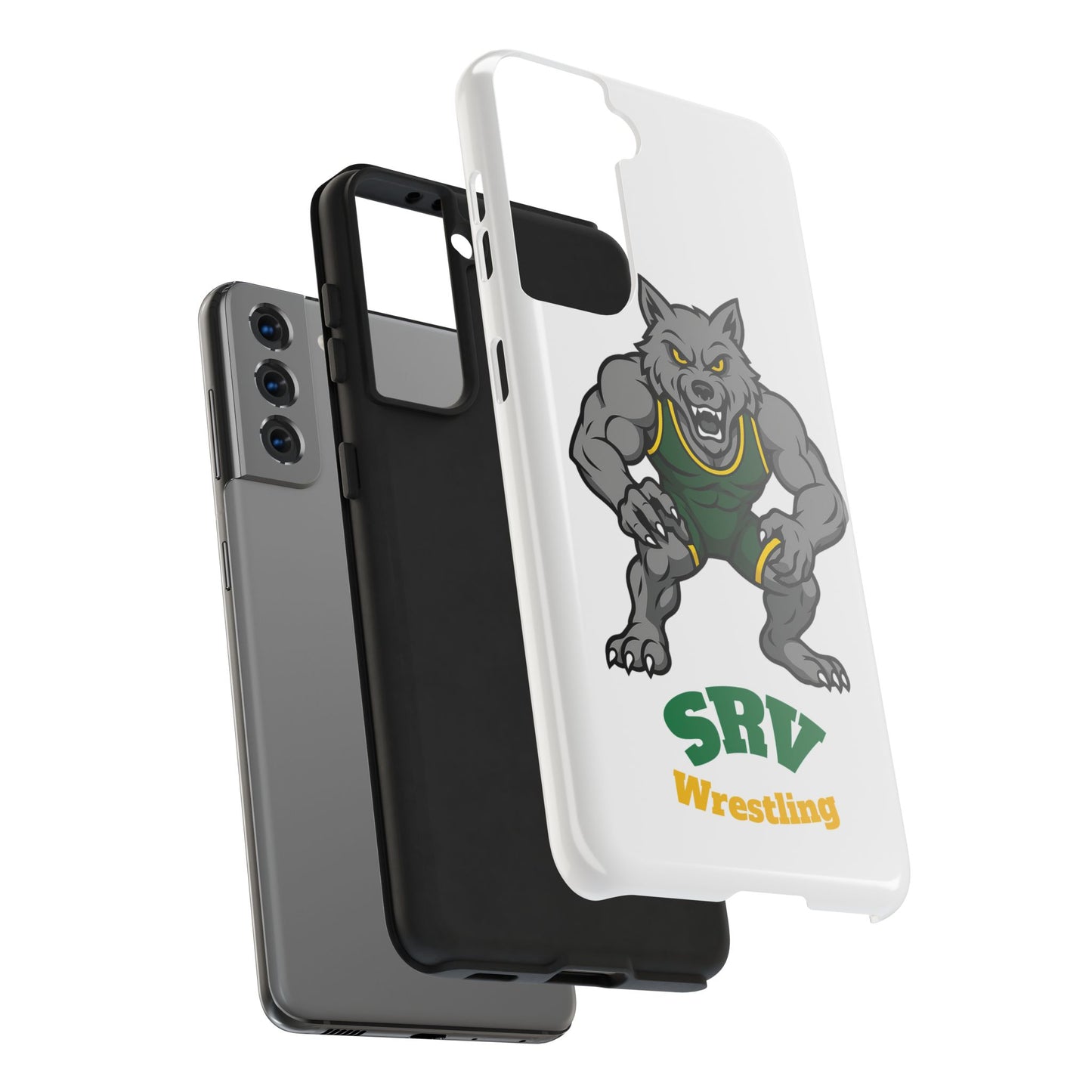 SRV Wrestling Wolf Tough Phone Case — Protective Sports Mascot Design