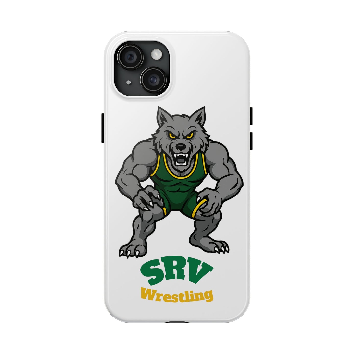 SRV Wrestling Wolf Tough Phone Case — Protective Sports Mascot Design
