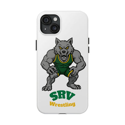 SRV Wrestling Wolf Tough Phone Case — Protective Sports Mascot Design