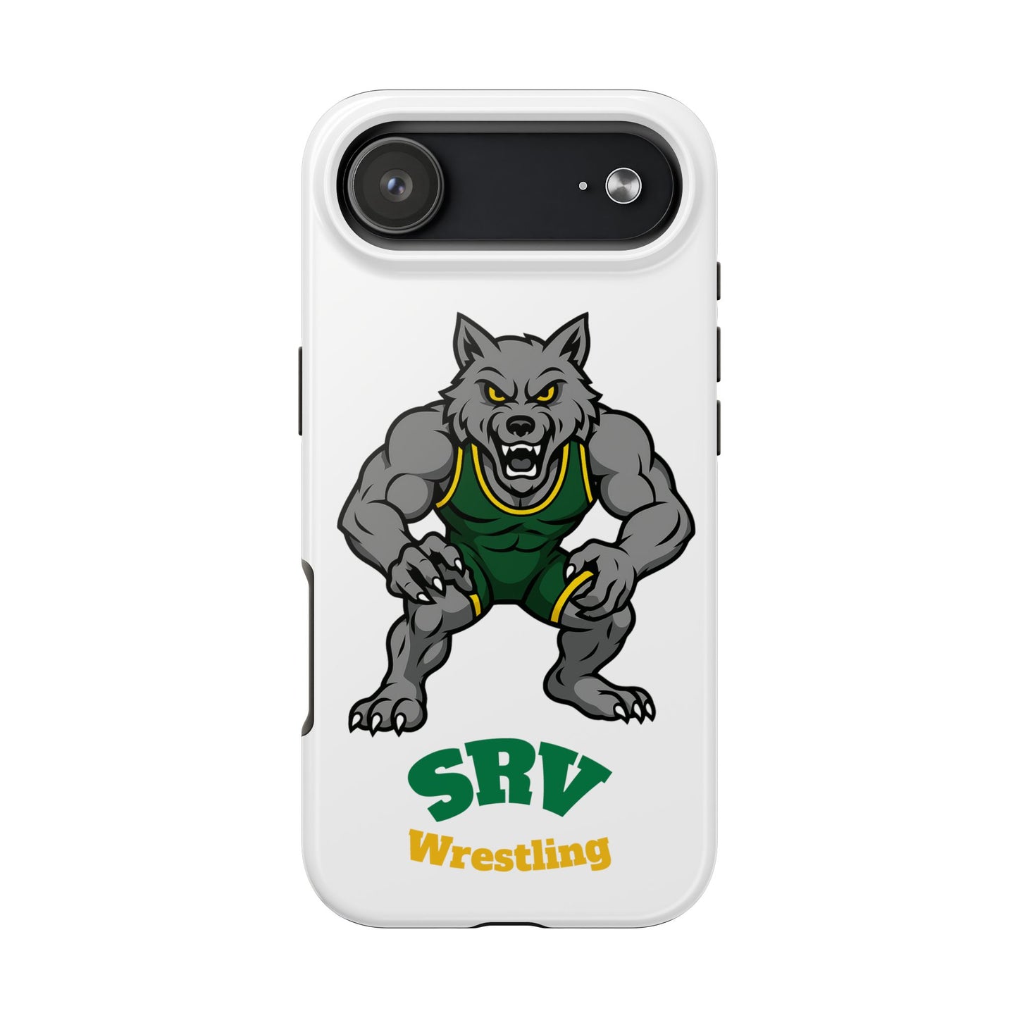 SRV Wrestling Wolf Tough Phone Case — Protective Sports Mascot Design