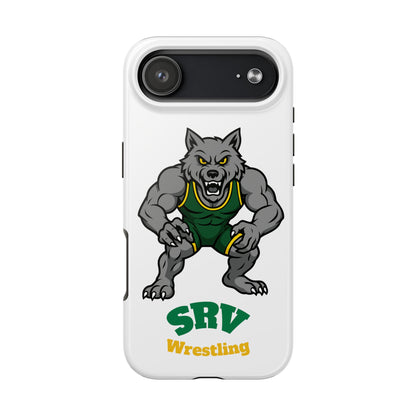 SRV Wrestling Wolf Tough Phone Case — Protective Sports Mascot Design