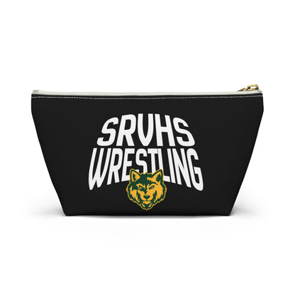 San Ramon Valley Athletics Wolf Logo Accessory Pouch — T‑Bottom Makeup & Gear Bag