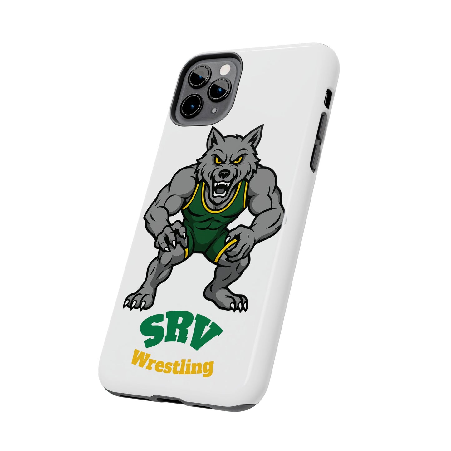 SRV Wrestling Wolf Tough Phone Case — Protective Sports Mascot Design