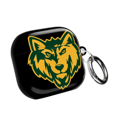 AirPod Case — Green & Gold Wolf Logo SRV Athletics Protective Case