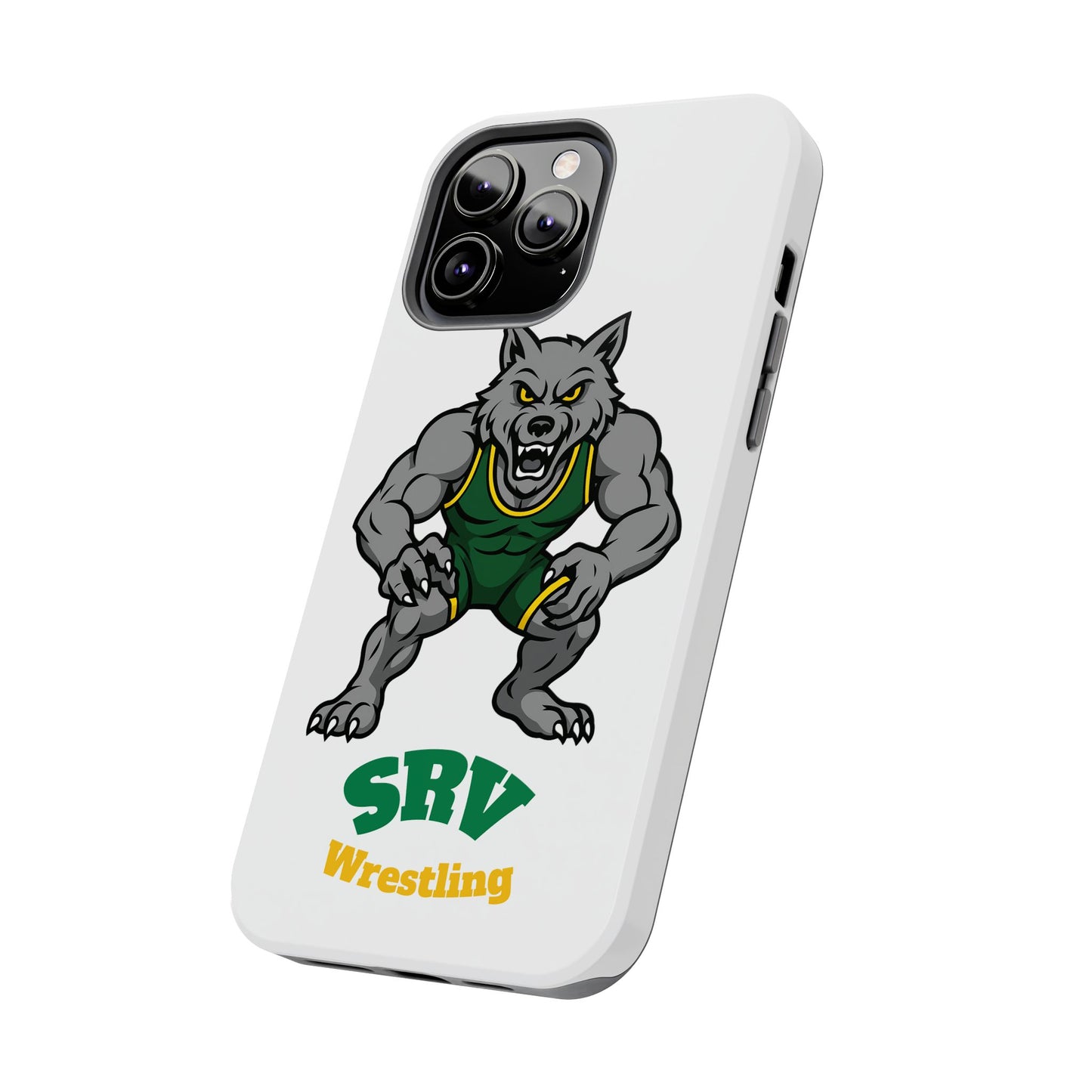 SRV Wrestling Wolf Tough Phone Case — Protective Sports Mascot Design