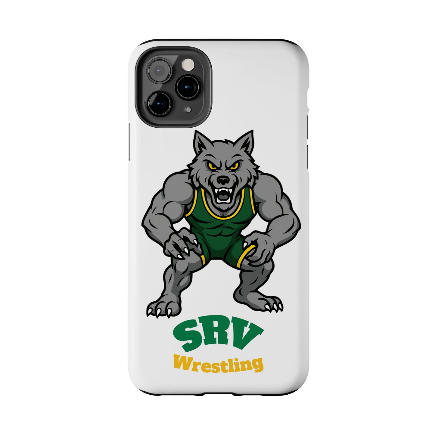 SRV Wrestling Wolf Tough Phone Case — Protective Sports Mascot Design