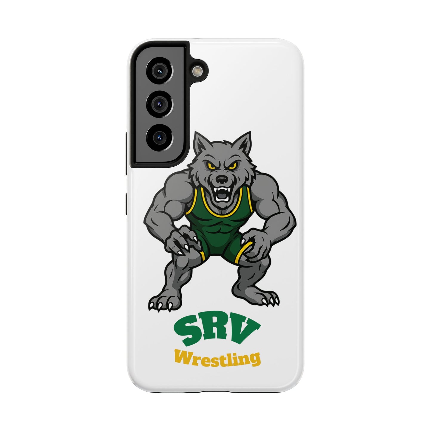 SRV Wrestling Wolf Tough Phone Case — Protective Sports Mascot Design