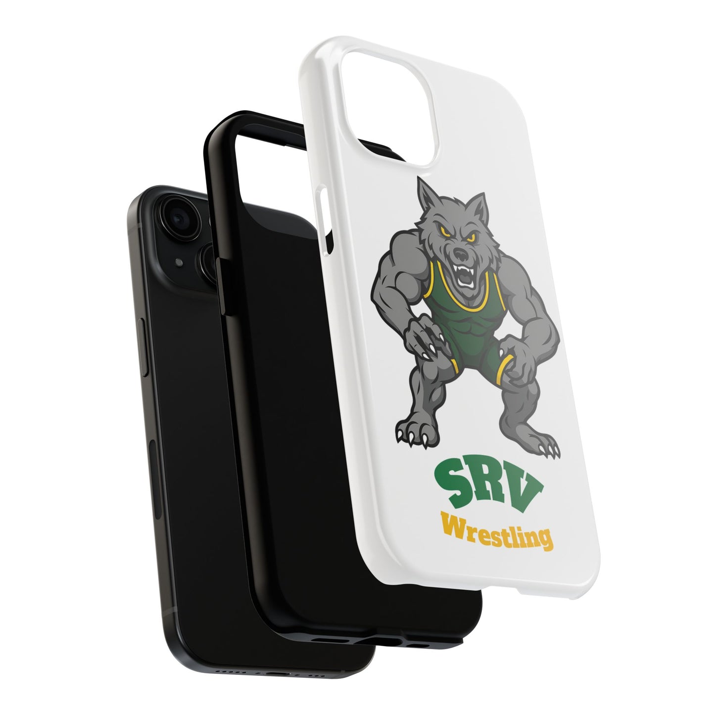 SRV Wrestling Wolf Tough Phone Case — Protective Sports Mascot Design