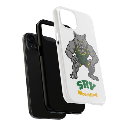 SRV Wrestling Wolf Tough Phone Case — Protective Sports Mascot Design