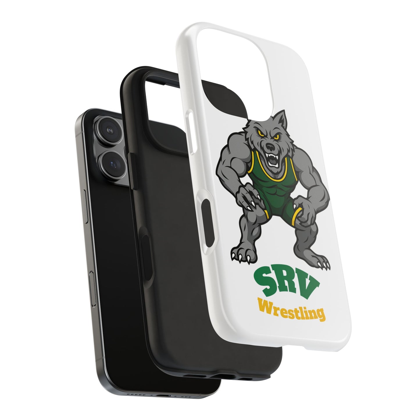 SRV Wrestling Wolf Tough Phone Case — Protective Sports Mascot Design