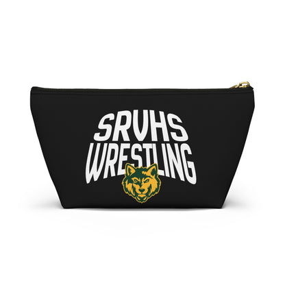 San Ramon Valley Athletics Wolf Logo Accessory Pouch — T‑Bottom Makeup & Gear Bag