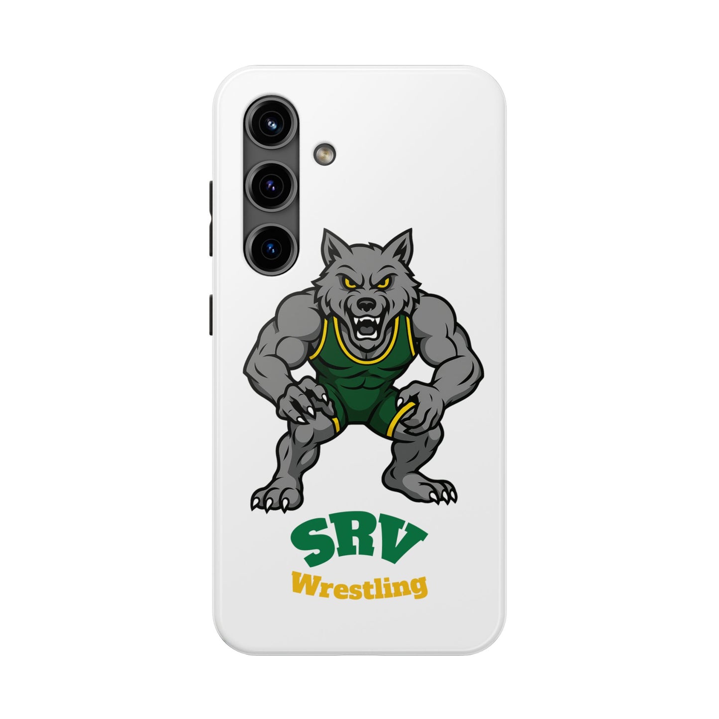 SRV Wrestling Wolf Tough Phone Case — Protective Sports Mascot Design