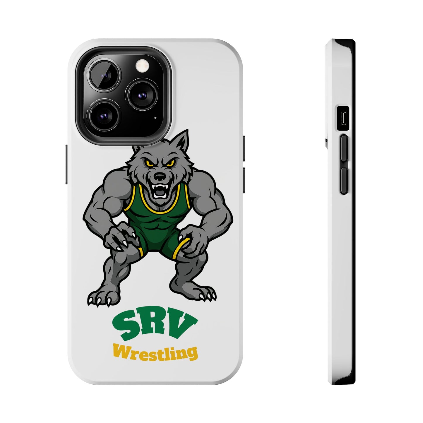 SRV Wrestling Wolf Tough Phone Case — Protective Sports Mascot Design