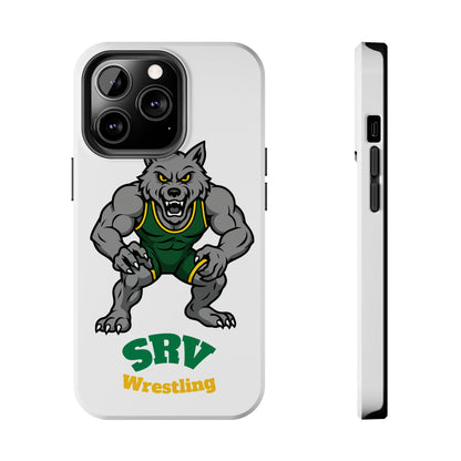 SRV Wrestling Wolf Tough Phone Case — Protective Sports Mascot Design
