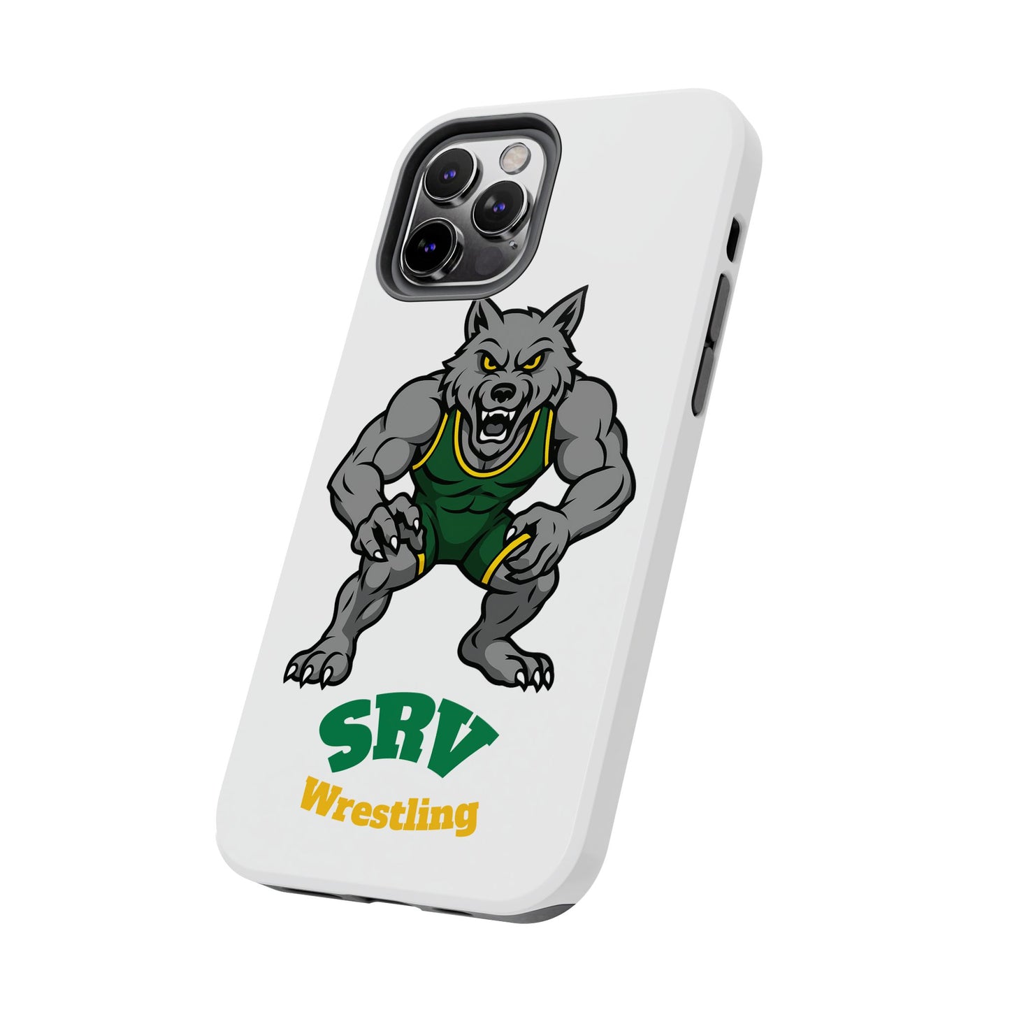 SRV Wrestling Wolf Tough Phone Case — Protective Sports Mascot Design
