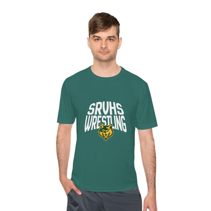 SRVHS Wrestling Tee — Moisture-Wicking Athletic Shirt with Wolf Logo