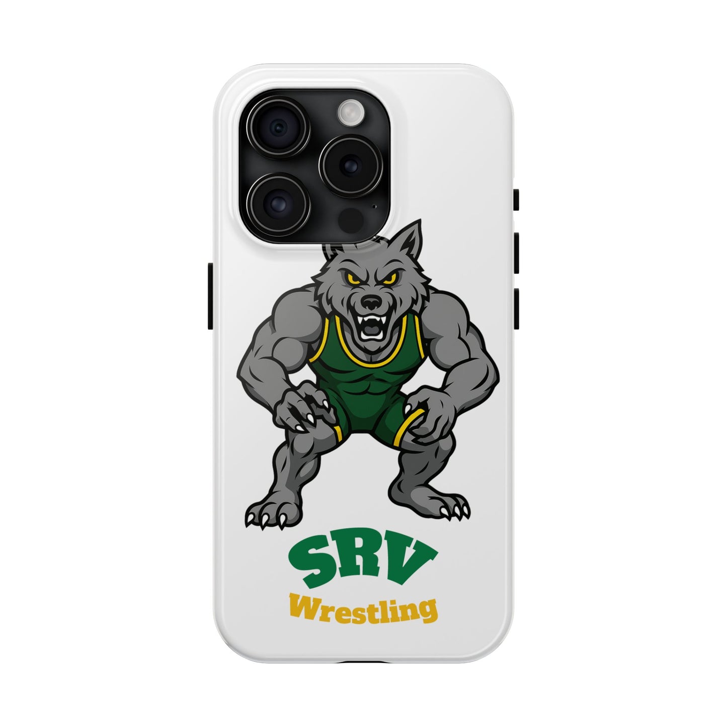 SRV Wrestling Wolf Tough Phone Case — Protective Sports Mascot Design