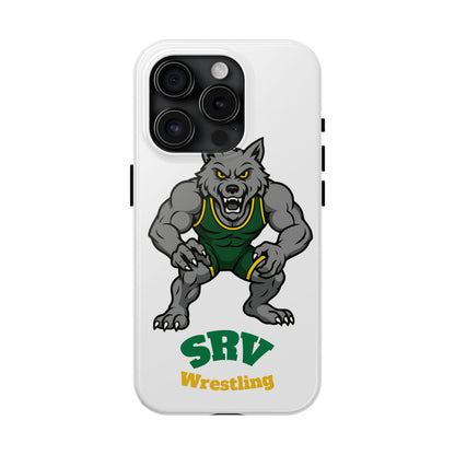 SRV Wrestling Wolf Tough Phone Case — Protective Sports Mascot Design
