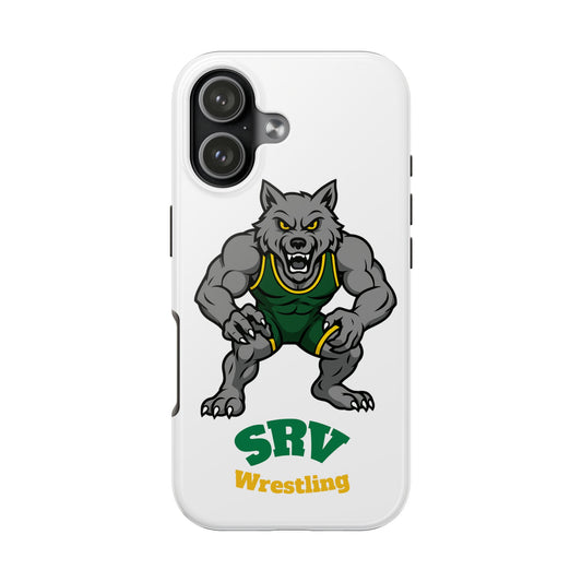 SRV Wrestling Wolf Tough Phone Case — Protective Sports Mascot Design