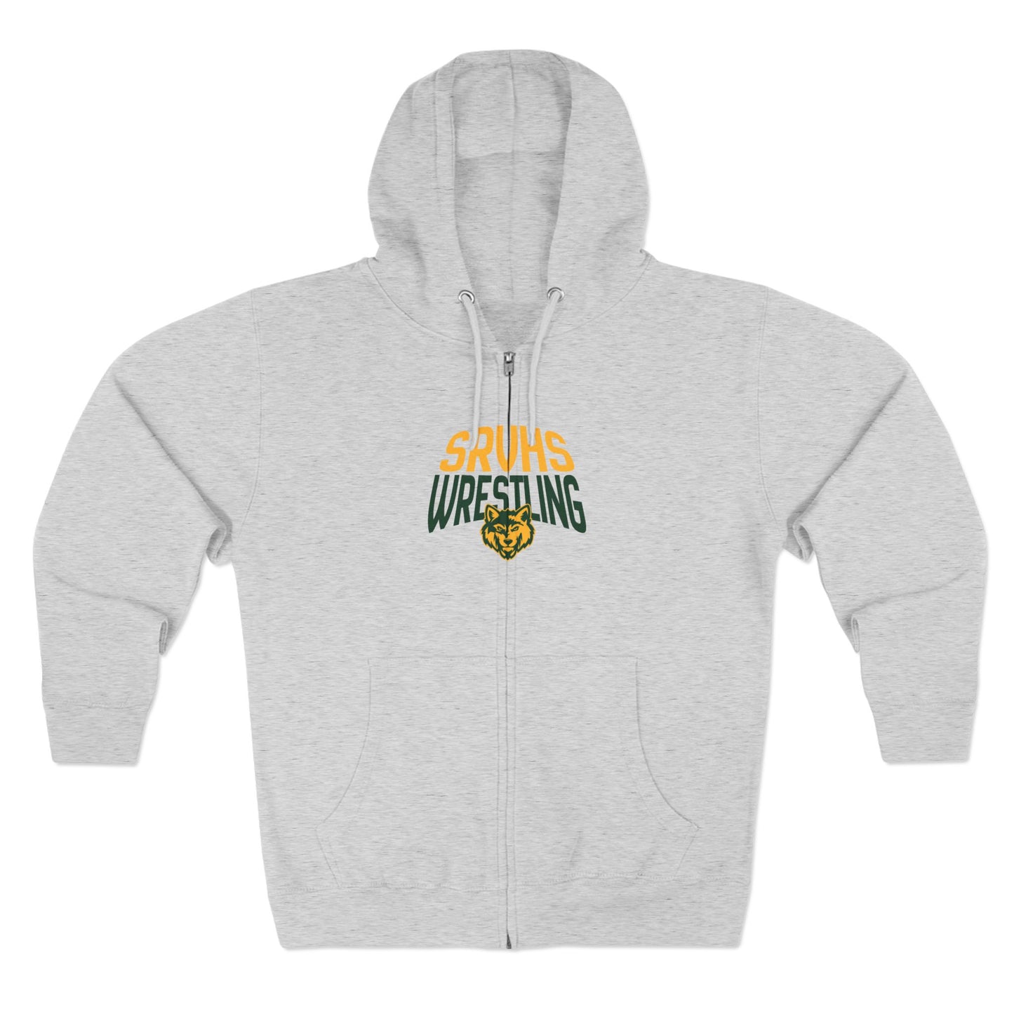SRV Athletics Zip Hoodie — School Mascot Wolf Sports Hoodie
