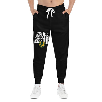 SRVHS Wrestling Athletic Joggers — Black Team Sweatpants with Tiger Logo