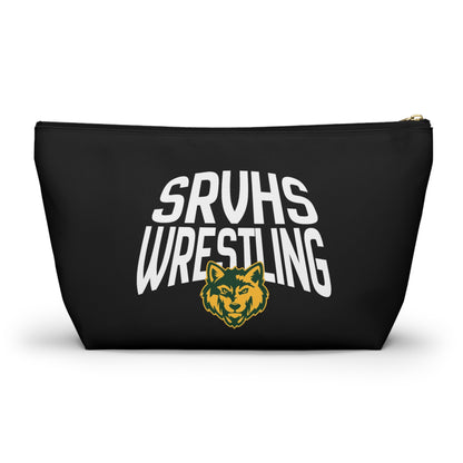 San Ramon Valley Athletics Wolf Logo Accessory Pouch — T‑Bottom Makeup & Gear Bag