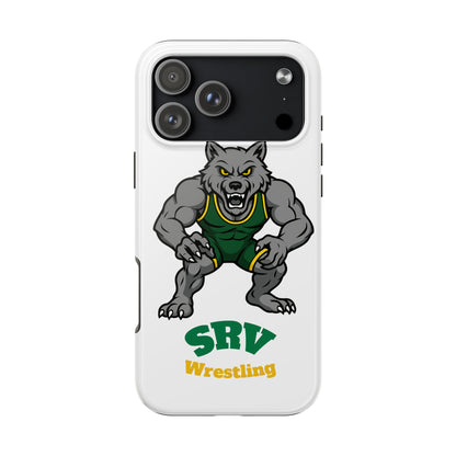 SRV Wrestling Wolf Tough Phone Case — Protective Sports Mascot Design