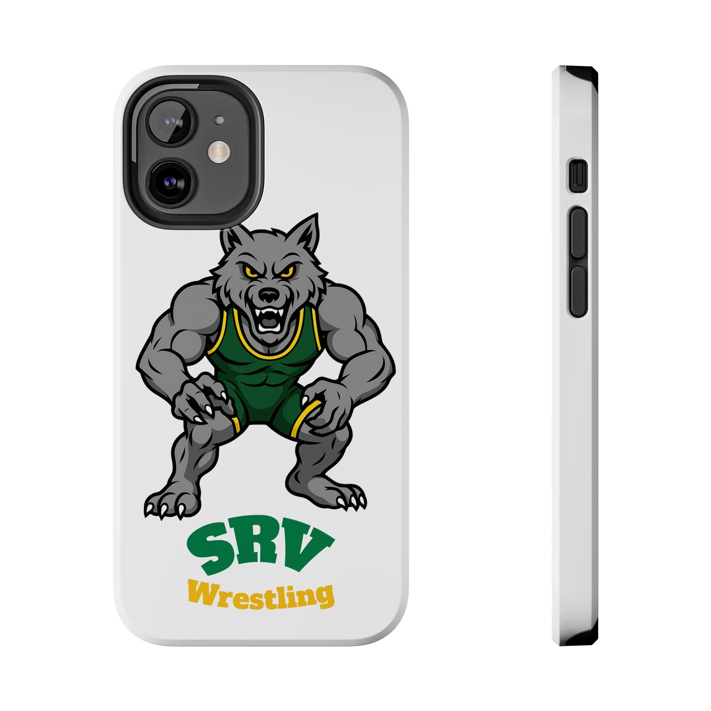 SRV Wrestling Wolf Tough Phone Case — Protective Sports Mascot Design