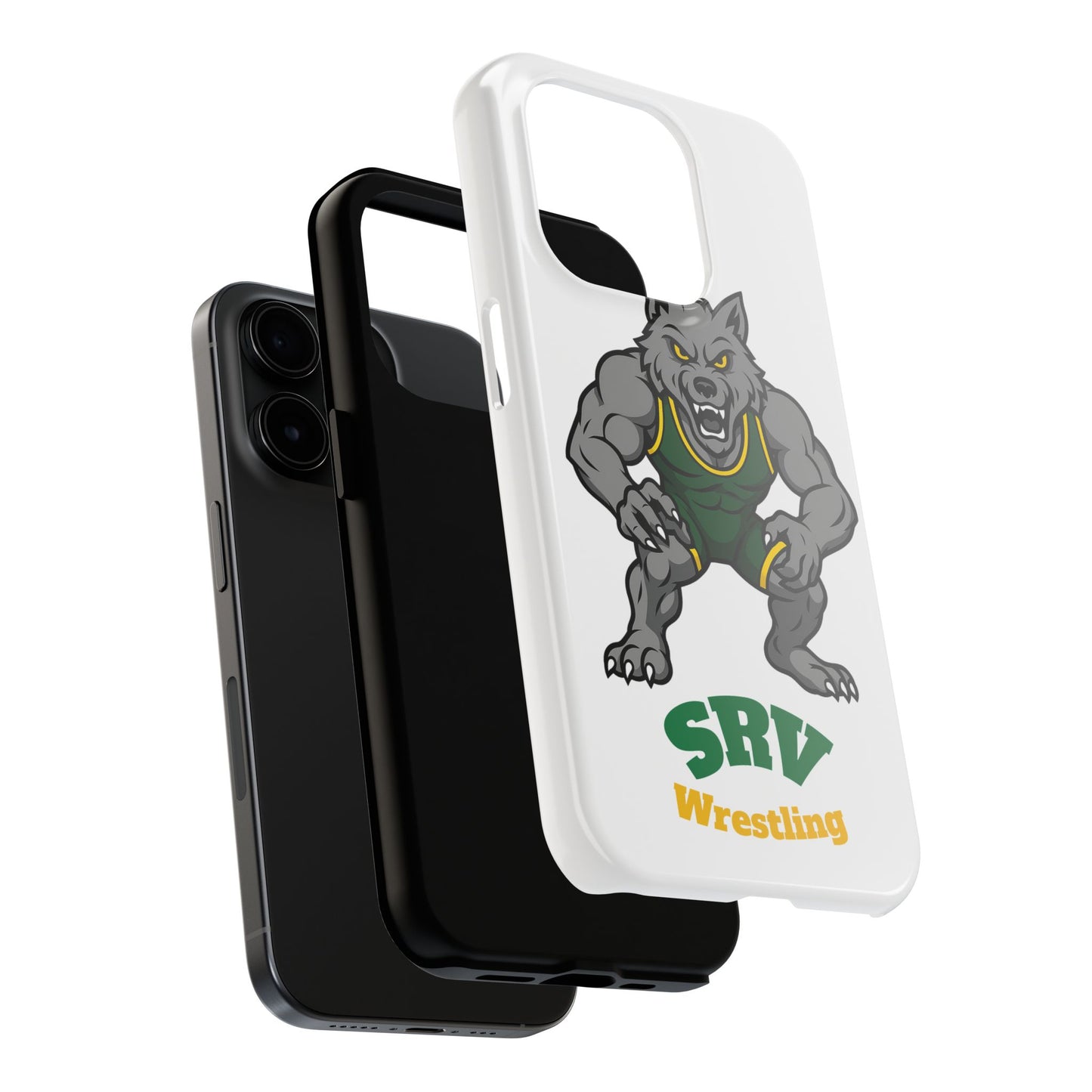 SRV Wrestling Wolf Tough Phone Case — Protective Sports Mascot Design