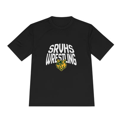 SRVHS Wrestling Tee — Moisture-Wicking Athletic Shirt with Wolf Logo