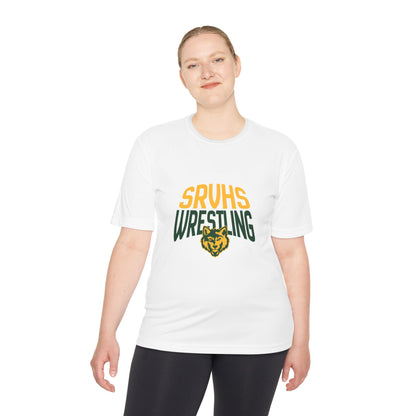 SRVHS Wrestling Tee — Moisture-Wicking Athletic Shirt with Wolf Logo