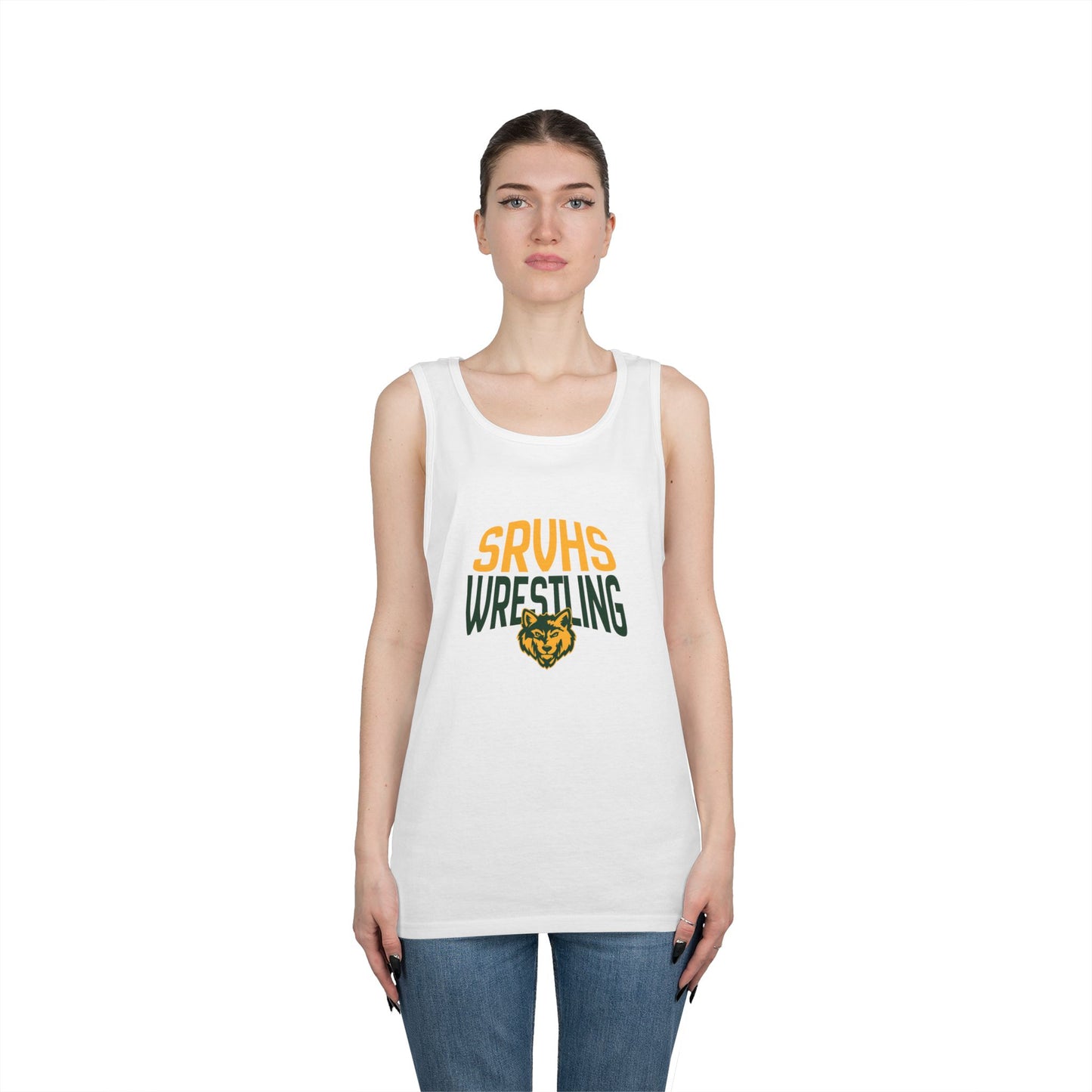 SRVHS Wrestling Tank Top — High School Team Singlet with Wildcat Logo