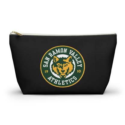 San Ramon Valley Athletics Wolf Logo Accessory Pouch — T‑Bottom Makeup & Gear Bag
