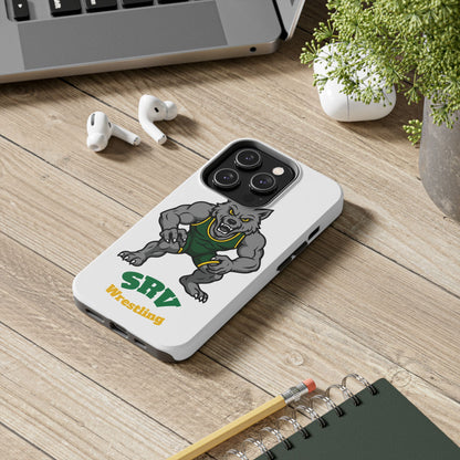 SRV Wrestling Wolf Tough Phone Case — Protective Sports Mascot Design