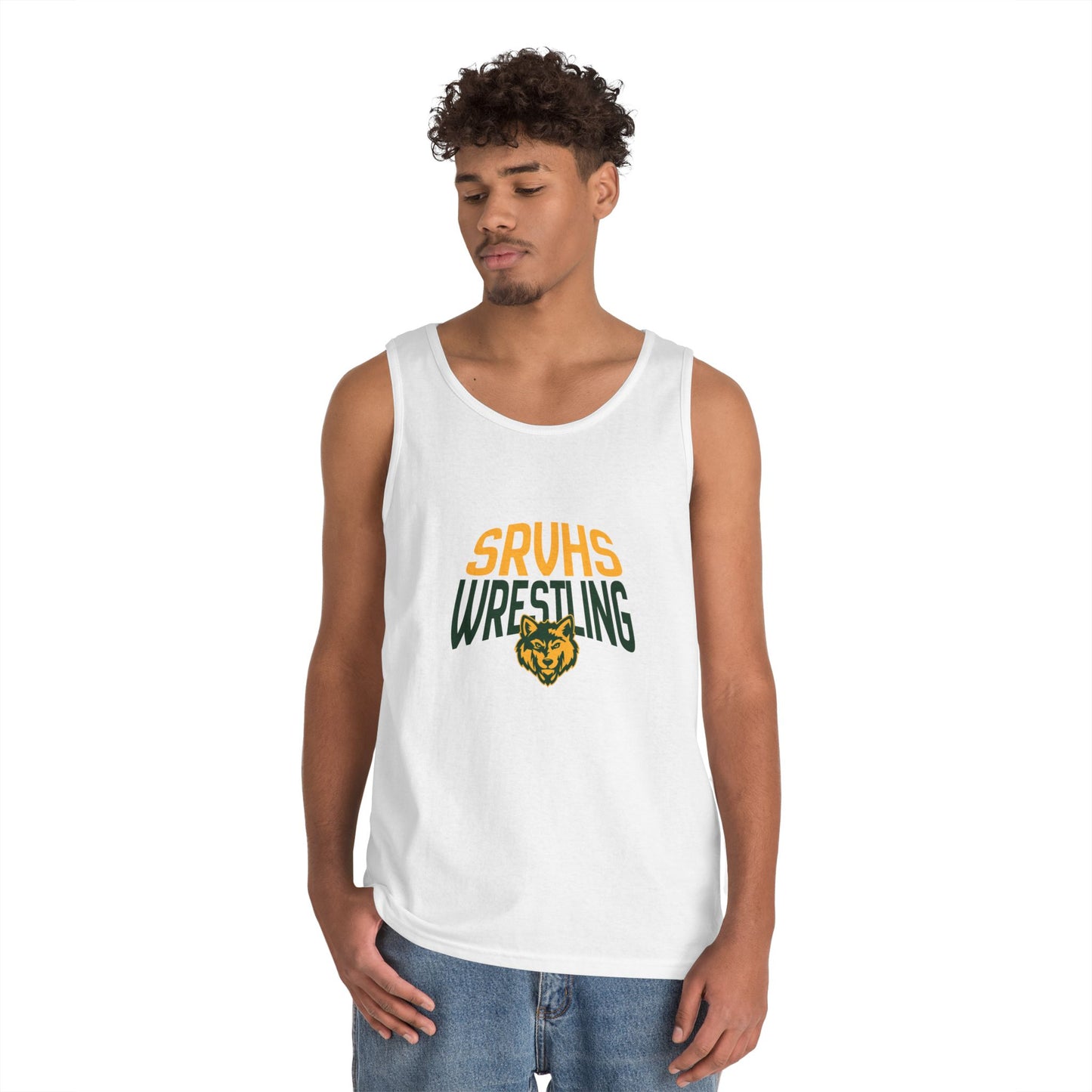 SRVHS Wrestling Tank Top — High School Team Singlet with Wildcat Logo