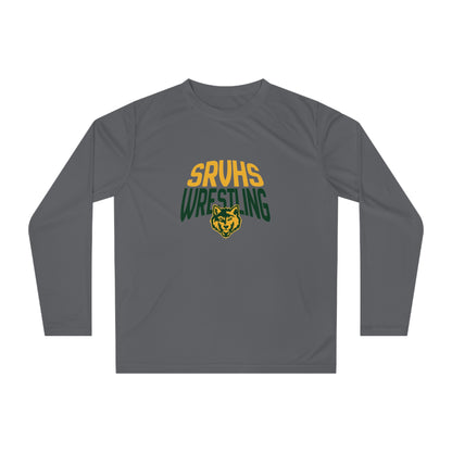 SRVHS Wrestling Performance Long Sleeve Shirt — School Team Tee with Wildcat Logo
