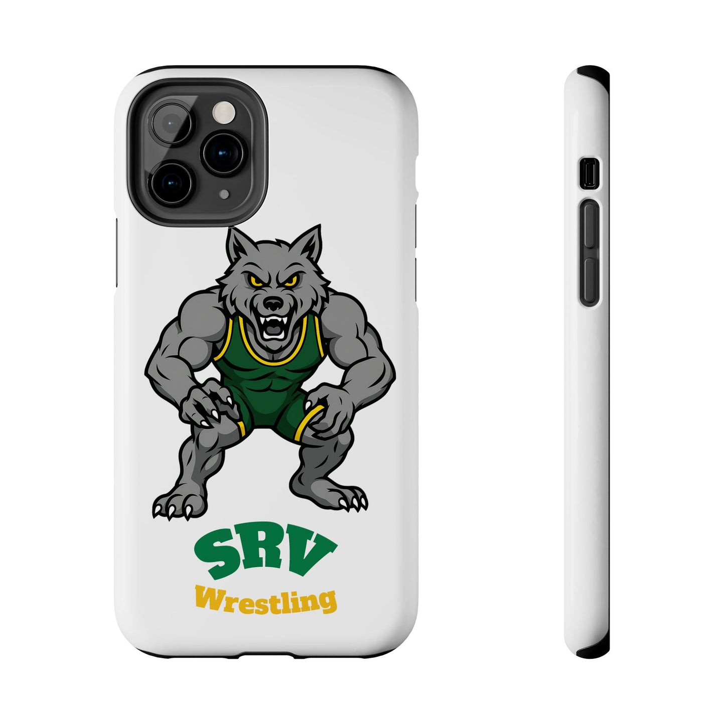 SRV Wrestling Wolf Tough Phone Case — Protective Sports Mascot Design