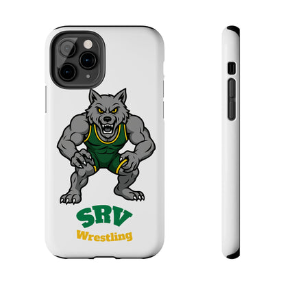 SRV Wrestling Wolf Tough Phone Case — Protective Sports Mascot Design