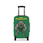 SRV Wrestling Wolf Luggage Cover — Green Travel Protector with Mascot Logo