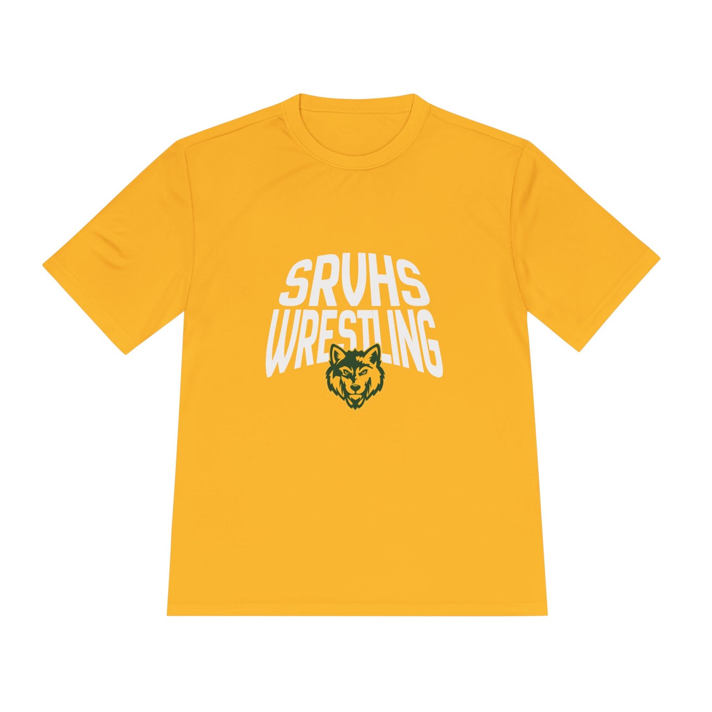 SRVHS Wrestling Tee — Moisture-Wicking Athletic Shirt with Wolf Logo